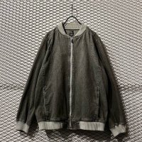 MACKDADDY - Rib Switching Denim Blouson (Black)