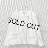 REBEL - 90's Linen Nocollar Riders Jacket (2X)