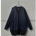 Y's - Wrinkled Layered Design Cardigan