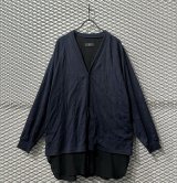 Y's - Wrinkled Layered Design Cardigan