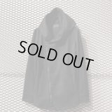 TORNADO MART - Fake Suede Design Zip Hoodie (Black)