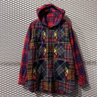 COMME des GARCONS - Multi Check Switching Pattern Hooded Shirt