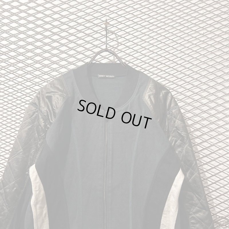 画像4: ISSEY MIYAKE - 90's Different Material Switching Zip-up Blouson