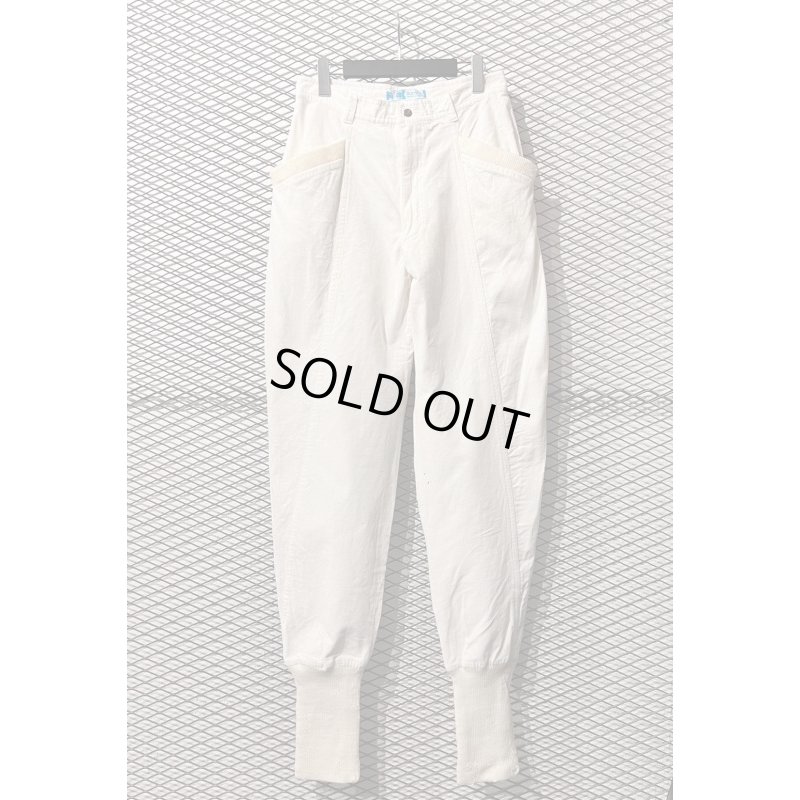 画像1: KANSAI - Rib Switching Corduroy Pants (White)