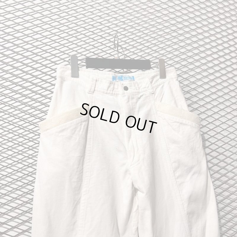 画像2: KANSAI - Rib Switching Corduroy Pants (White)