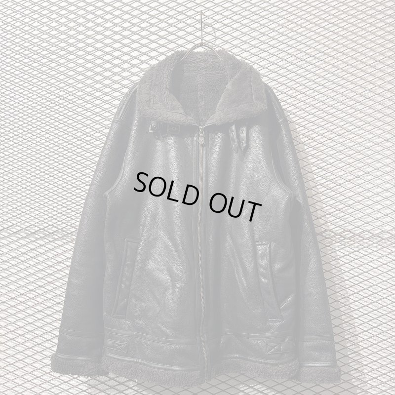 画像1: FIRST DOWN - Leather Boa Jacket (3L)