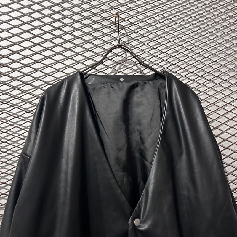 画像2: DANKE SCHON - Nocollar Fake Leather Jacket