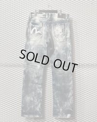 EVISU - Hard Bleach Embroidery Denim Pants