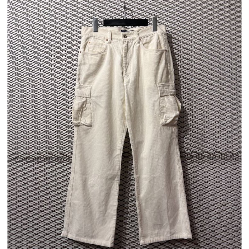 画像1: KEITA MARUYAMA - Corduroy Cargo Pants (White)