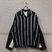 画像1: SHAREEF - Switching Striped Open Collar Shirt (1)