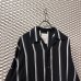 画像2: SHAREEF - Switching Striped Open Collar Shirt (2)