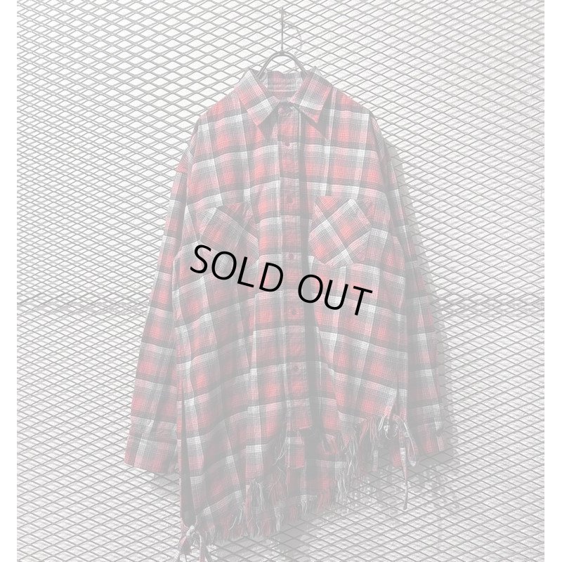 画像1: FACETASM - Fringe Check Flannel Shirt