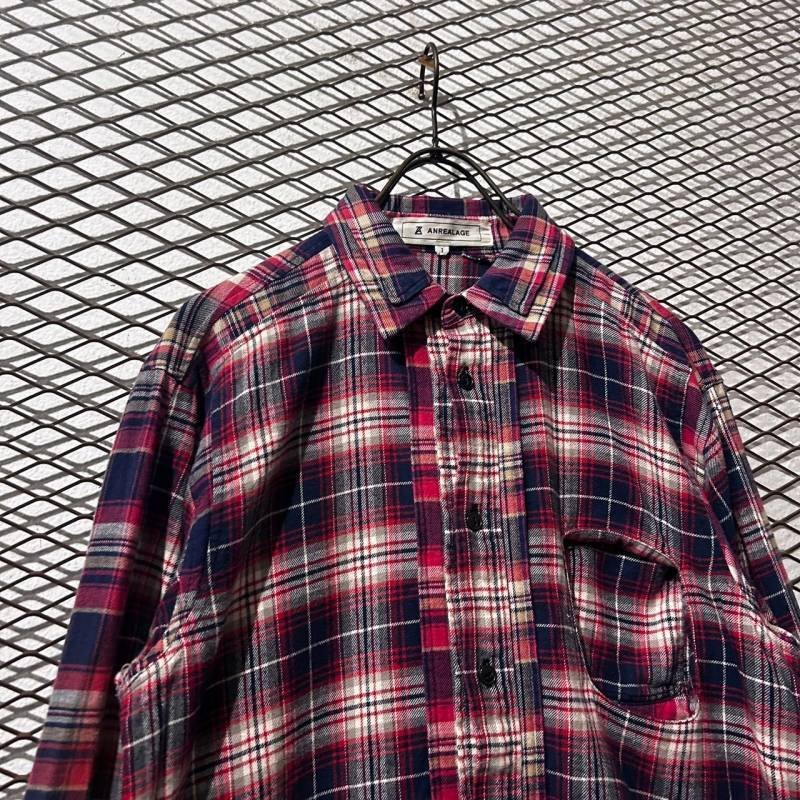 画像2: ANREALAGE - Rebuilding Check Flannel Shirt