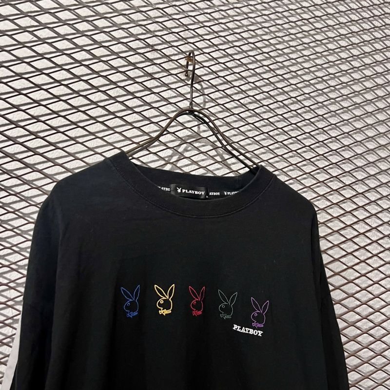 画像2: PLAY BOY - Multi Logo Embroidery L/S Tee