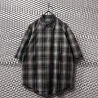 RUDE GALLERY - Cut-off Ombre Check Shirt