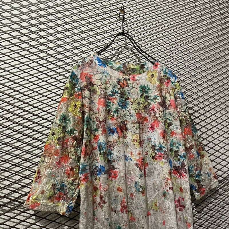 画像2: Used - Flower See-through Tops