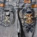 画像3: aka demilks - Leather Switching Embroidery Wide Denim Shorts