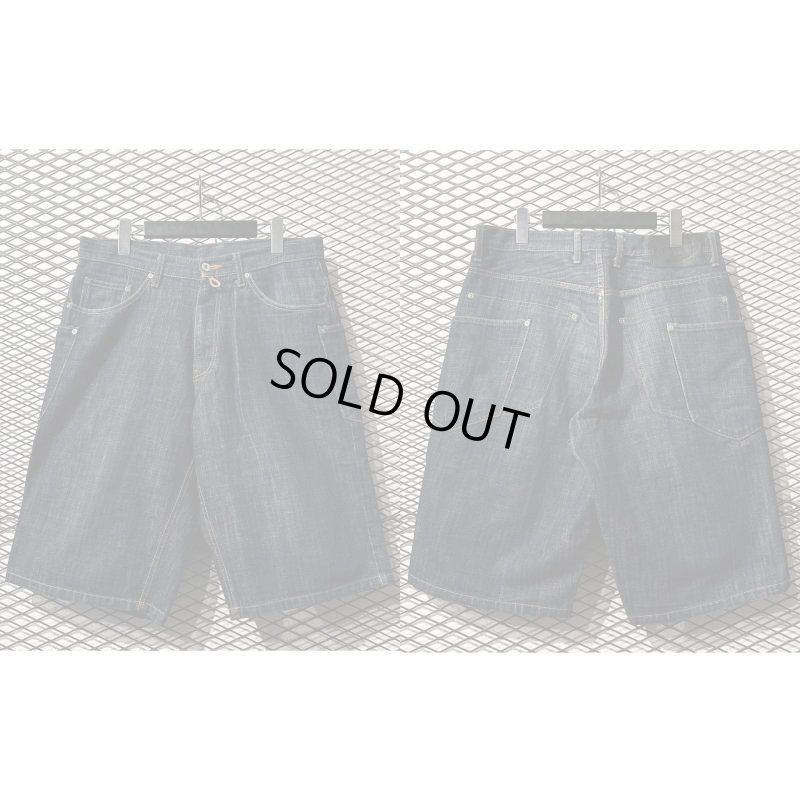 画像1: MASTER PIECE - "slab" Wide Denim Shorts (Indigo)