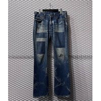 THEE HYSTERIC XXX - Studs & Patch Denim Pants (Indigo)