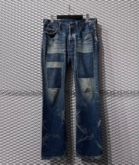 THEE HYSTERIC XXX - Studs & Patch Denim Pants (Indigo)