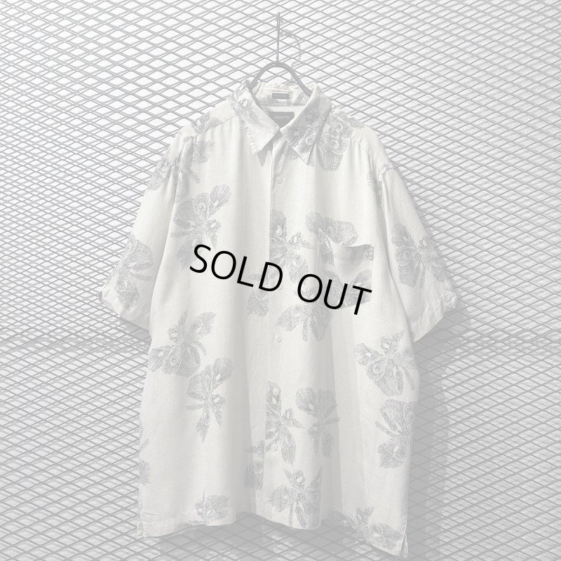 画像1: Claiborne - Art Flower Print Silk Shirt