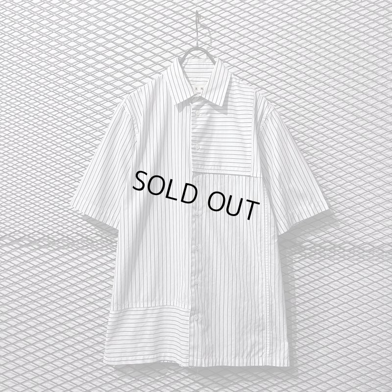 画像1: MARNI - Striped Switching Shirt