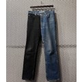 JOHN LAWRENCE SULLIVAN - Two-tone Switching Denim Pants