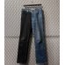 画像1: JOHN LAWRENCE SULLIVAN - Two-tone Switching Denim Pants (1)