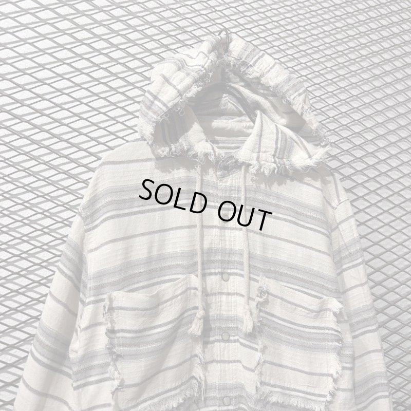 画像2: goa - Frayed Check Hoodie Shirt