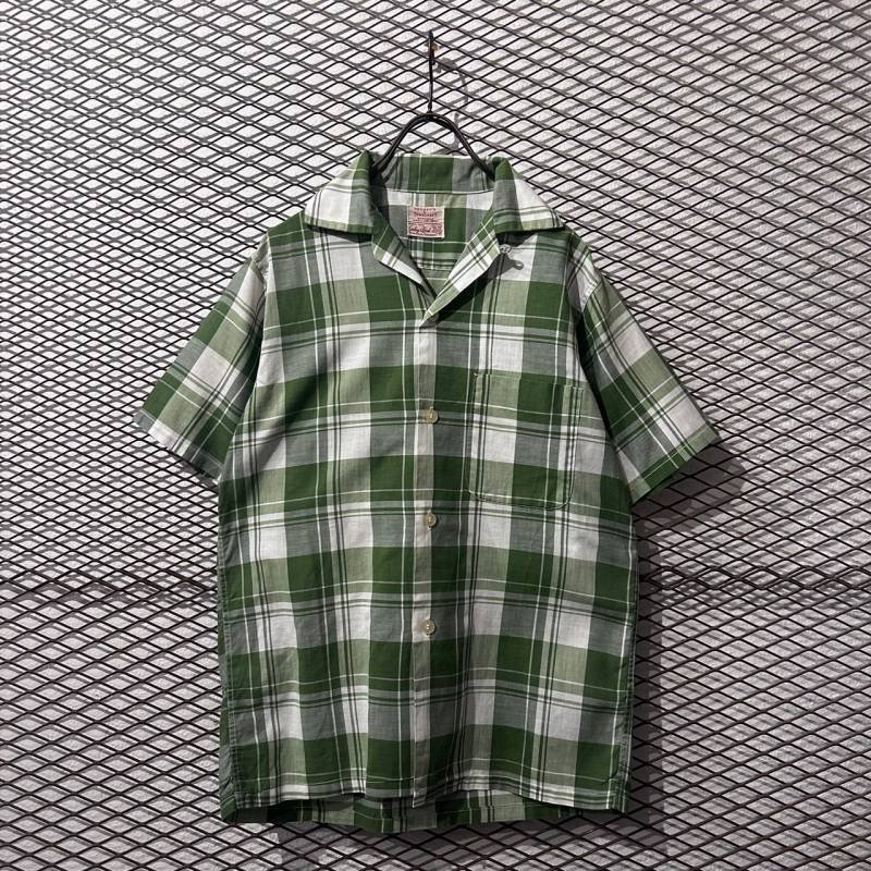 画像1: TOWNCRAFT - 70’s Ombre Check Open Collar Shirt