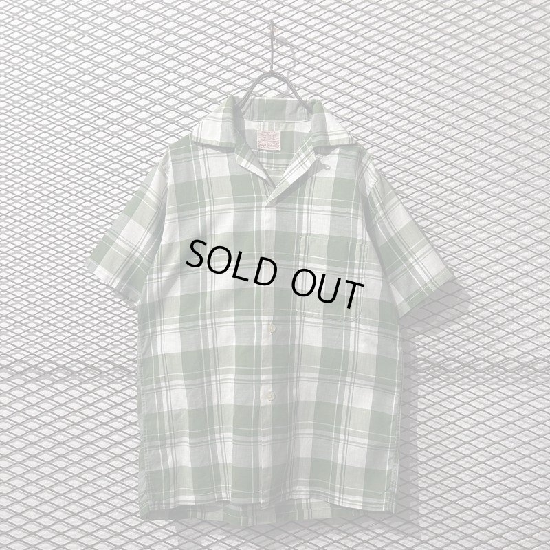 画像1: TOWNCRAFT - 70’s Ombre Check Open Collar Shirt