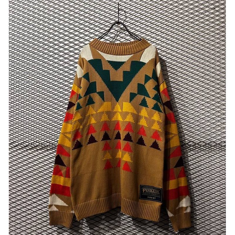 画像1: Sacai × PENDLETON - Native Zip Design Over Knit