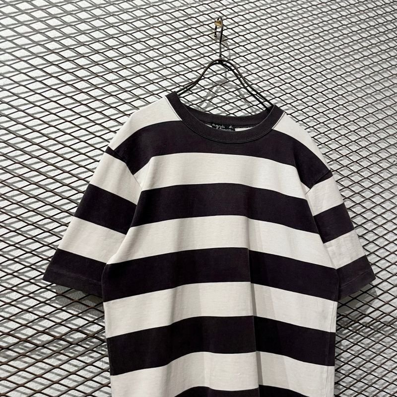 画像2: agnes b. - Border Tee ( Black × White )