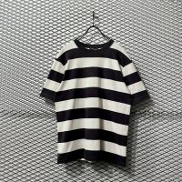 agnes b. - Border Tee ( Black × White )