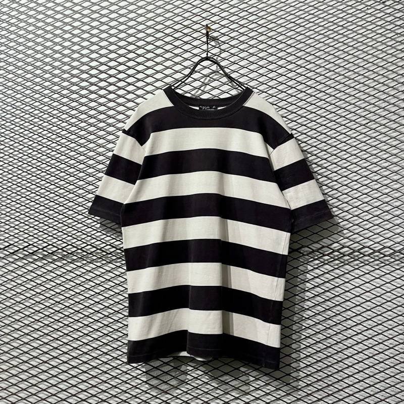 画像1: agnes b. - Border Tee ( Black × White )