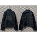 lucien pellat-finet - "Marijuana" Swarovski 2nd Denim Jacket