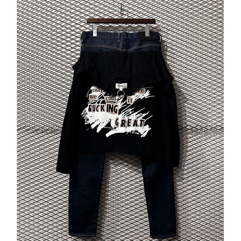 画像1: KIDILL × EDWIN - L/S Tee Docking Denim Pants