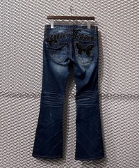 GRASS HOPPER - Butterfly Flared Denim Pants