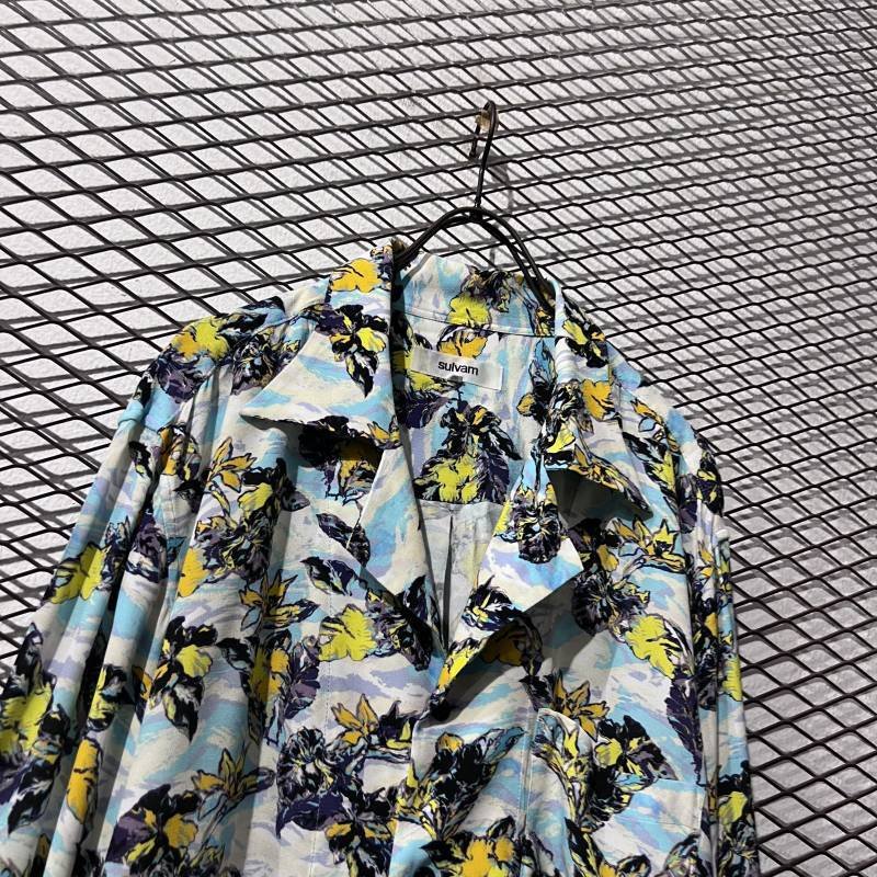 画像2: Sulvam - L/S Rayon Aloha Shirt