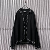 DOUBLE RAINBOUU - Embroidery Open Collar Rayon Shirt