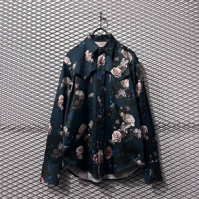 画像1: JOHN LAWRENCE SULLIVAN - Floral Western Shirt