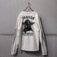 VANSON - "Tweety Bird" Embroidery L/S Tee (White)