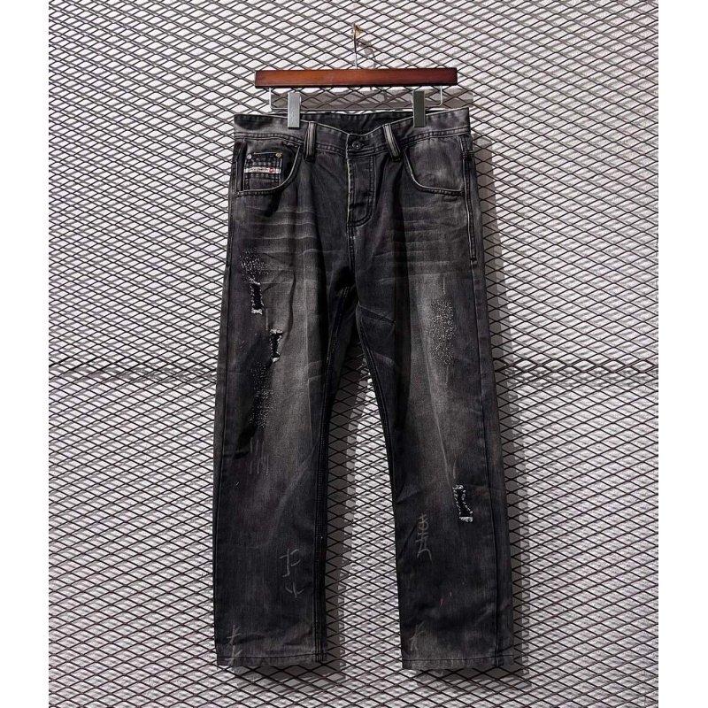 画像1: DIESEL - Damaged & Repaired Denim Pants