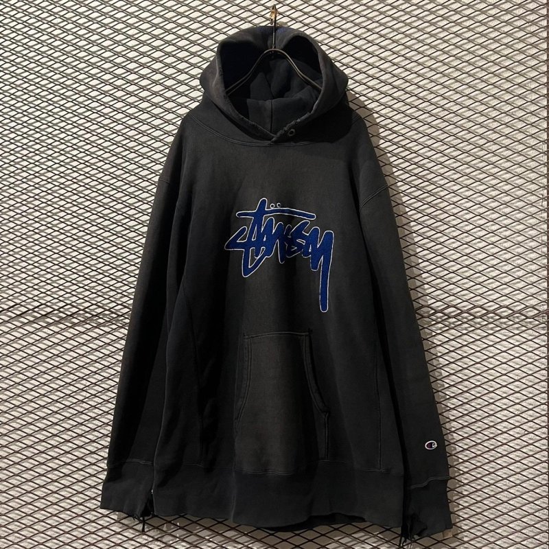 画像1: STUSSY × Champion - R/W Logo Hoodie (BORO)