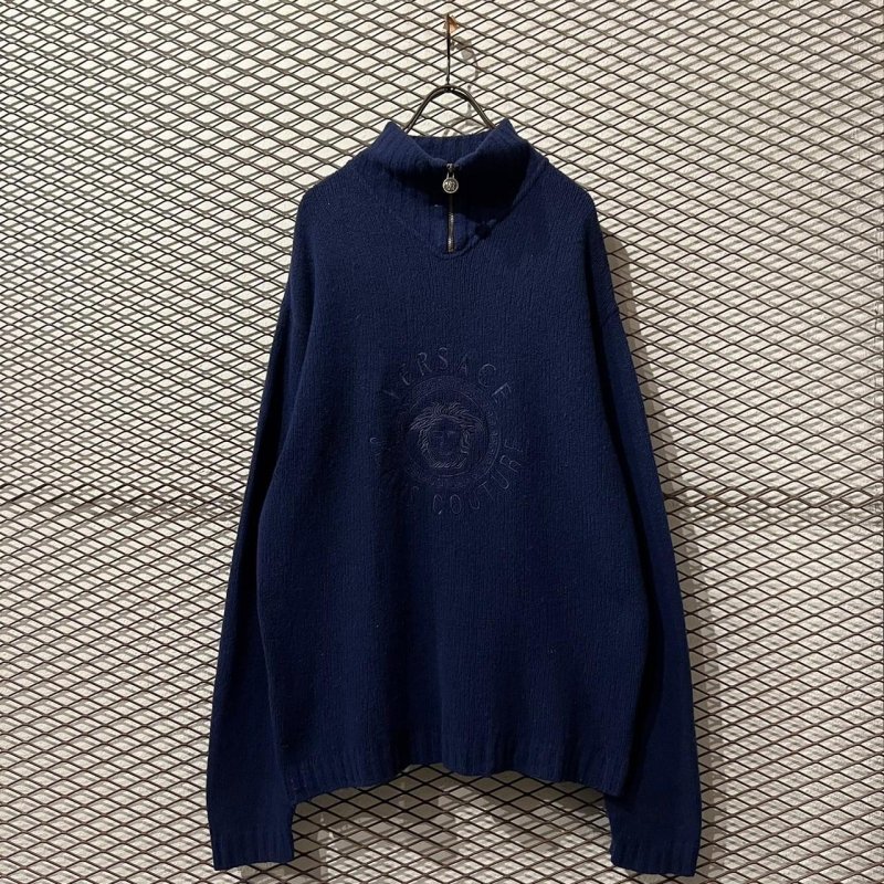 画像1: VERSACE - "Medusa" Half Zip Knit