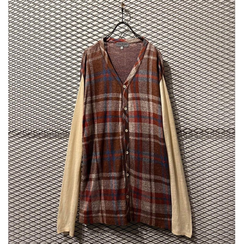 画像1: Yohji Yamamoto POUR HOMME - 90's Check Switching Linen Jacket