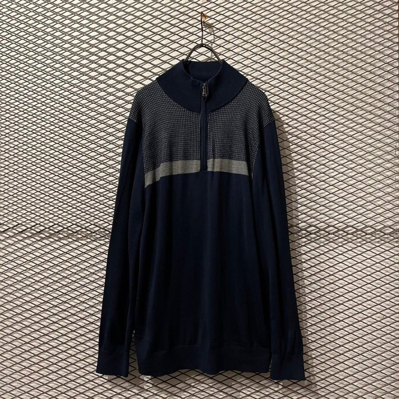 画像1: BANANA REPUBLIC - Switching Half-zip Knit