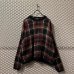 画像1: Used - Tartan Check Mohair Blend Knit (1)