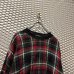 画像2: Used - Tartan Check Mohair Blend Knit (2)