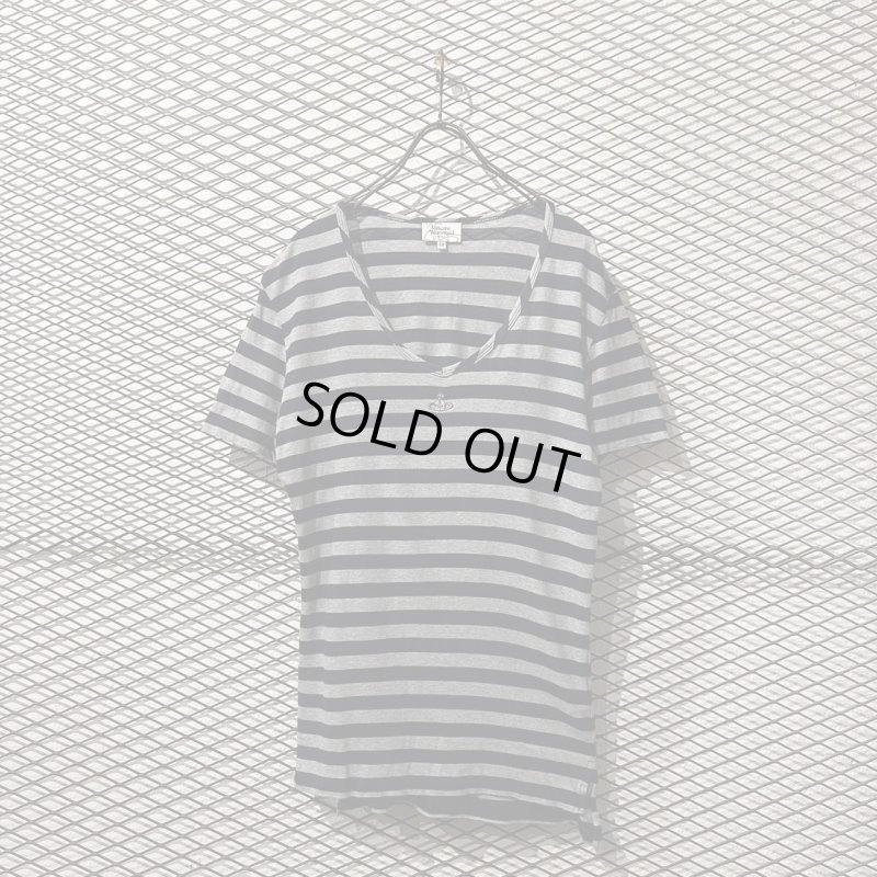 画像1: Vivienne Westwood MAN - Orb Embroidery Border Tee